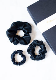 KATRINA SILKS Silk scrunchie Black Night