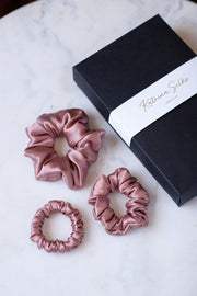 KATRINA SILKS Silk scrunchie Powder Rose
