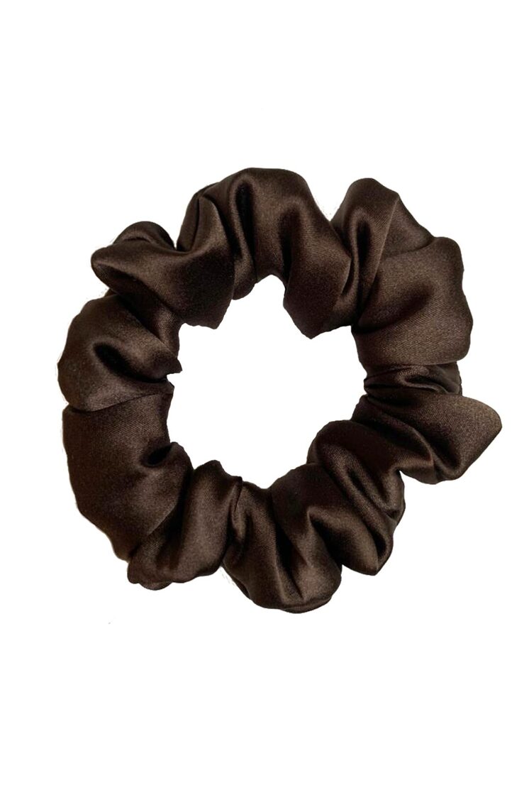 KATRINA SILKS Silk scrunchie Chocolate Brown