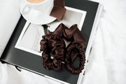 KATRINA SILKS Silk scrunchie Chocolate Brown